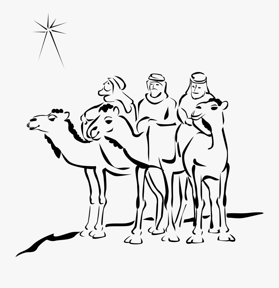 Three Wise Men Drawing, Transparent Clipart