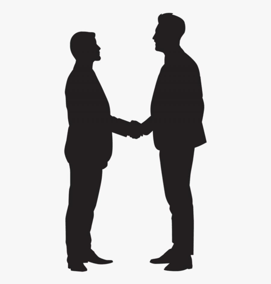 Men Silhouette Png Free - Men Shaking Hands Clipart, Transparent Clipart