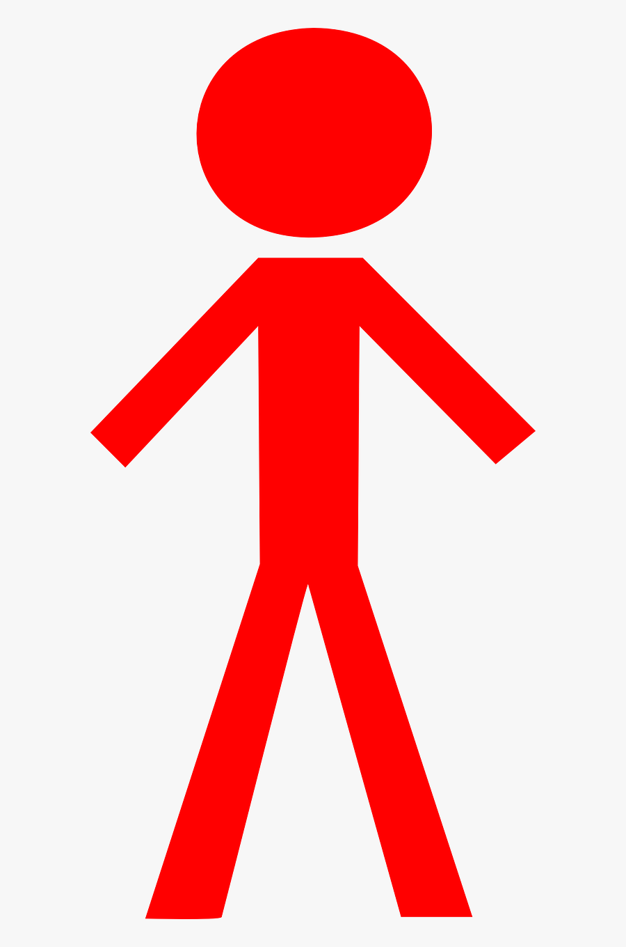 Stick Figure Red Man Isolated Png Image - Stick Figure Clip Art, Transparent Clipart