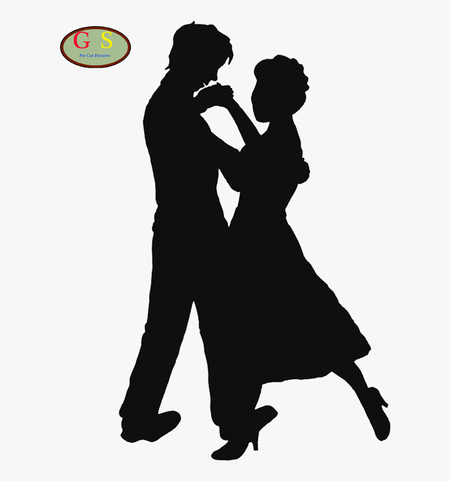 Ballroom Dance Silhouette Clip Art - Dancing Couple Silhouette, Transparent Clipart