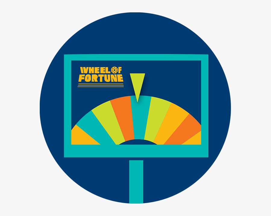A Monitor Displays A Multicoloured Prize Wheel With - Circle, Transparent Clipart