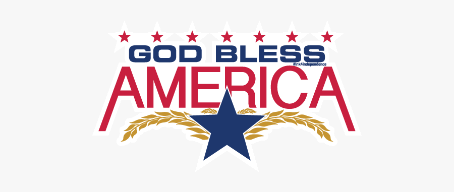 God Bless America With Stars Decal Ms Carita - Graphic Design, Transparent Clipart