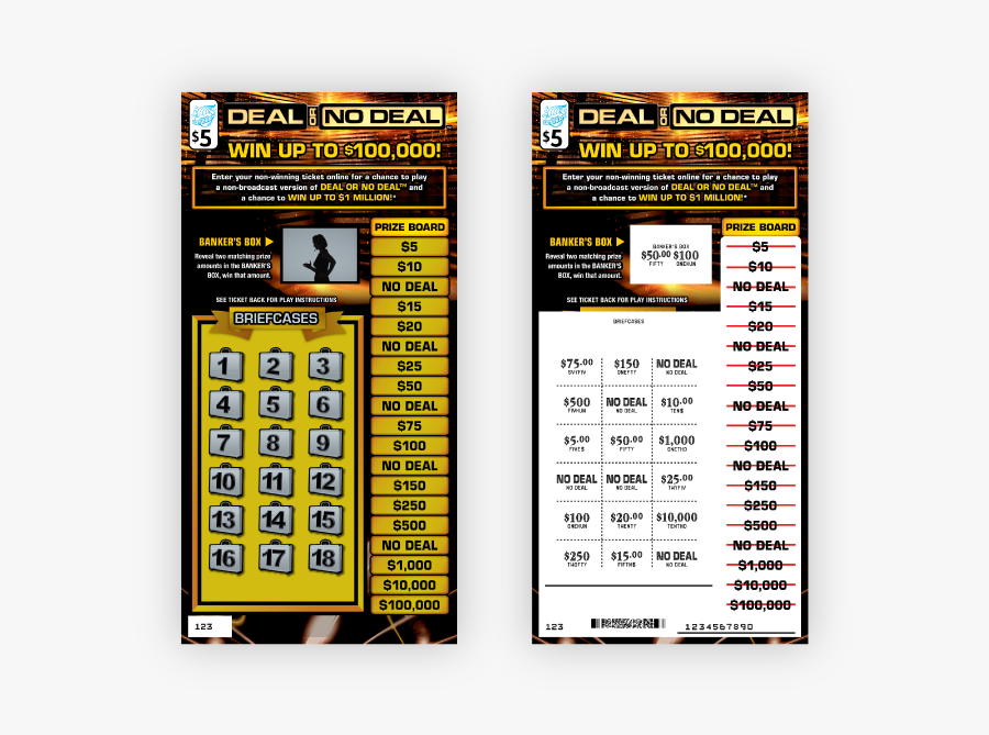 Deal Or No Deal™ - Deal Or No Deal Lottery Ticket, Transparent Clipart