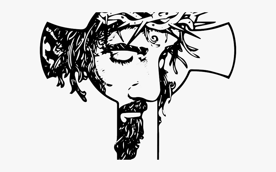 Jesus Painting Black And White, Transparent Clipart