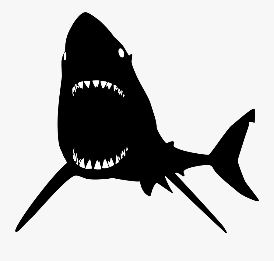 Blue Shark Mouth - Transparent Great White Shark, Transparent Clipart