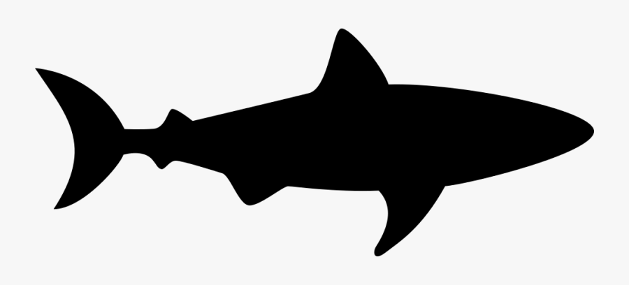 Png File Silhouette Of A Shark- - Great White Shark Silhouette Png, Transparent Clipart