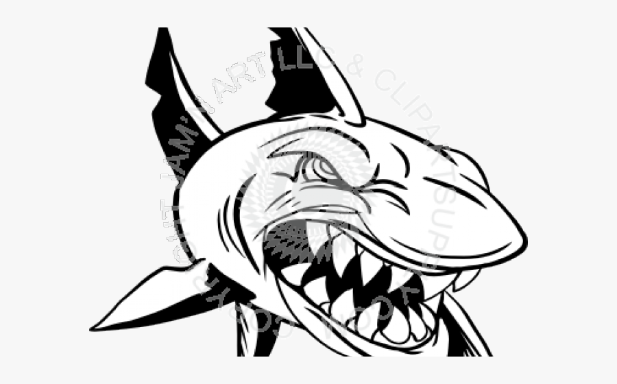 Transparent Shark Clipart - Mean Shark, Transparent Clipart