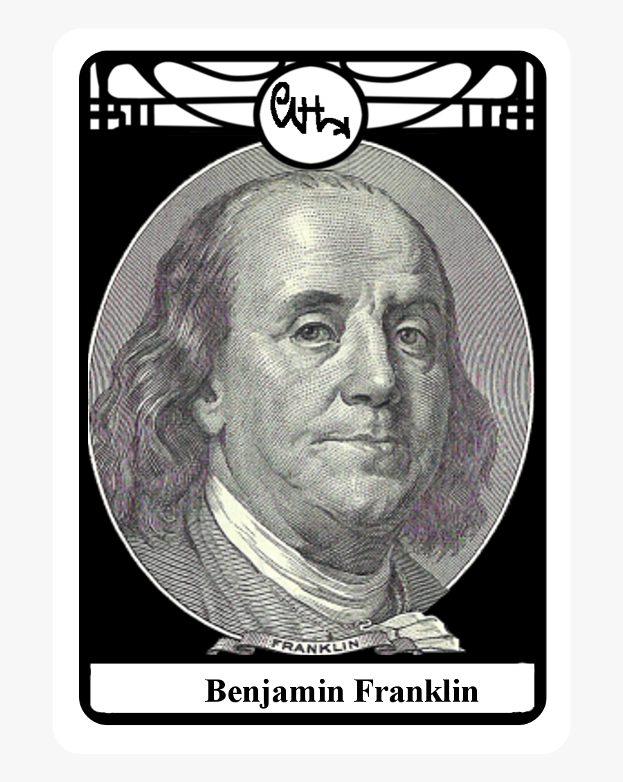 Photography,black And Caption,physicist - Benjamin Franklin Dollar Face, Transparent Clipart