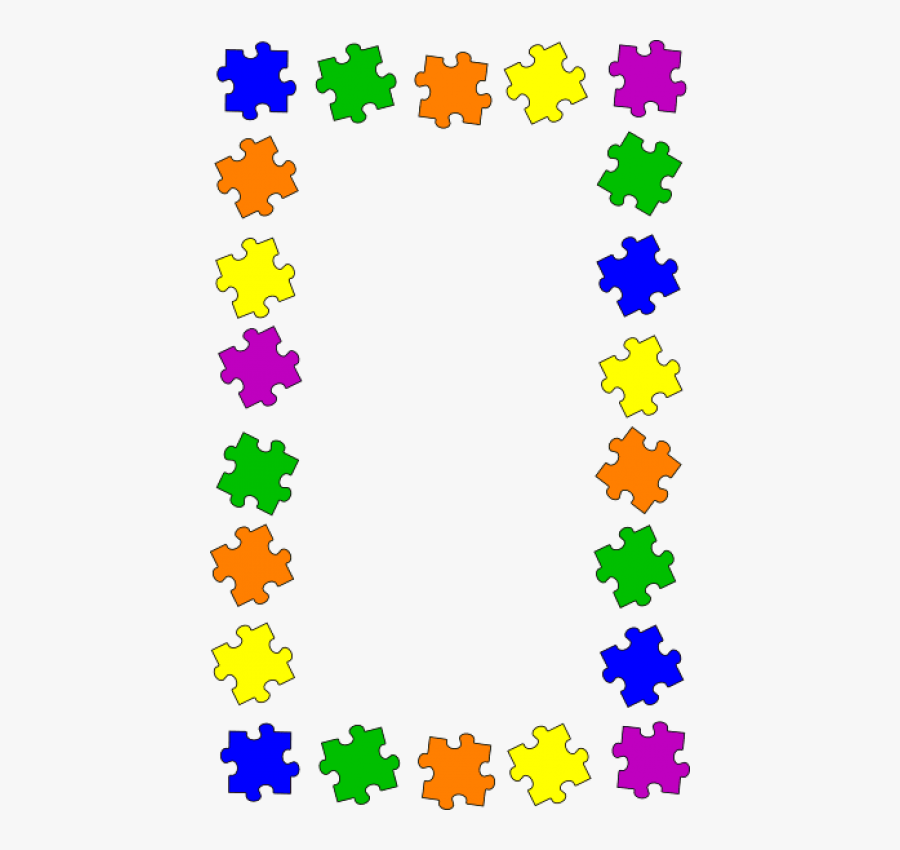 Free Png Download Children Borders And Frames Png Png - Puzzle Border Clipart, Transparent Clipart