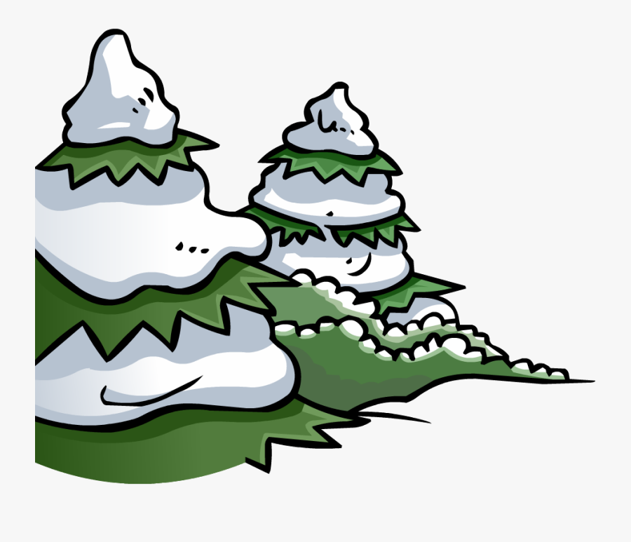 Pine Tree Cove 1 - Pine Trees With Snow Cartoon, Transparent Clipart