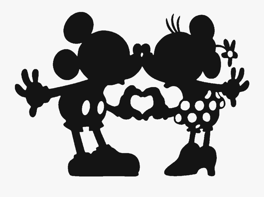 Minnie Mouse Mickey Mouse The Walt Disney Company Silhouette - Mickey Minnie Mouse Silhouette, Transparent Clipart