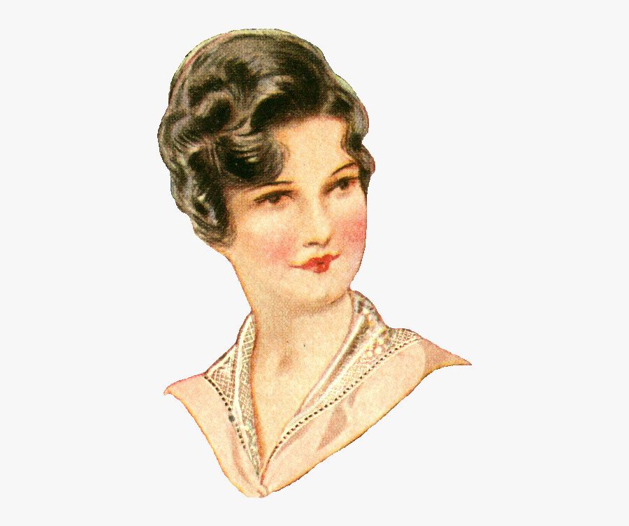 Free Fashion Clip Art - 1915 Hair, Transparent Clipart