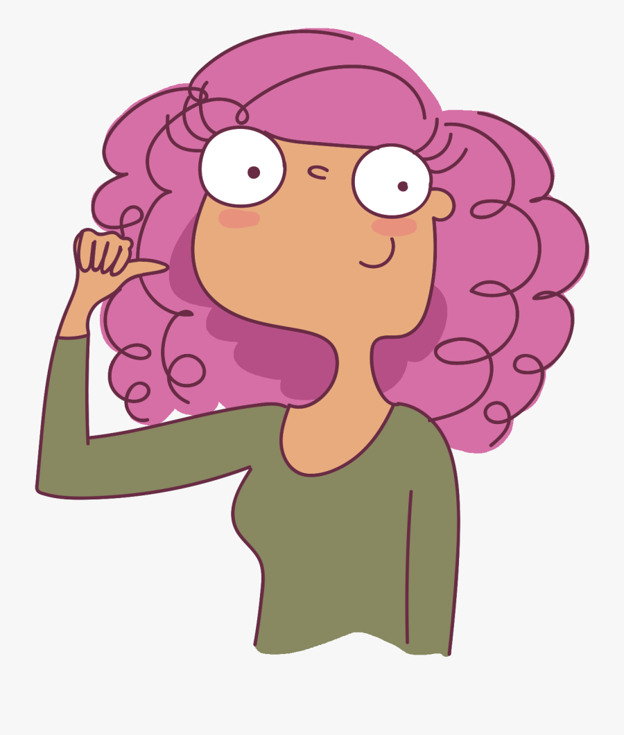 Girl Pointing To Herself Clipart, Transparent Clipart