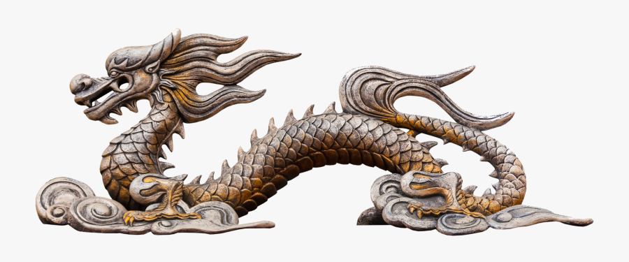 Transparent Oriental Dragon Clipart - Chinese Dragon Statue Png, Transparent Clipart