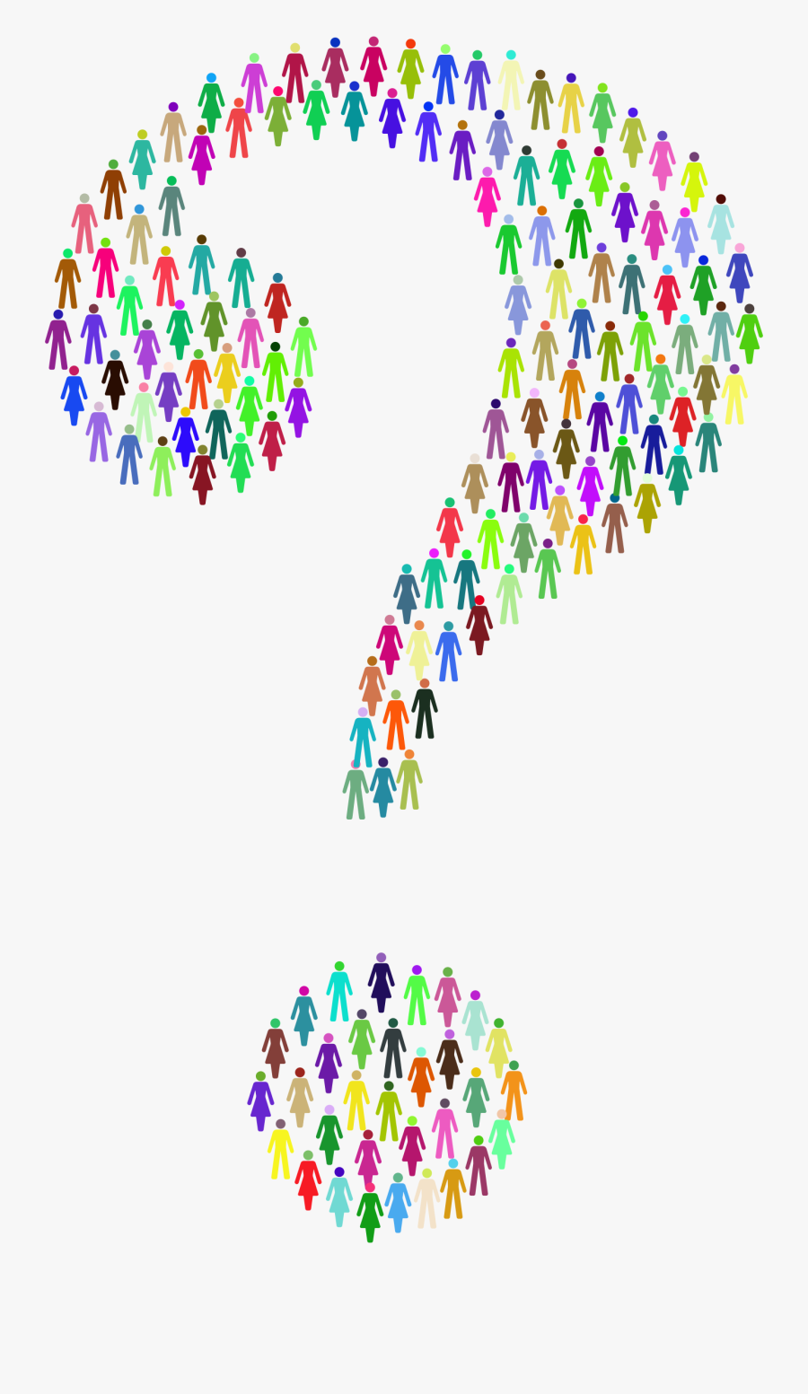 Prismatic Human Confusion Clip Arts, Transparent Clipart