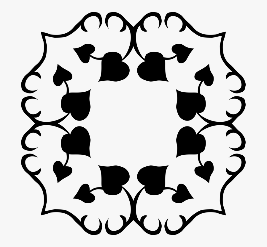 Line Art,leaf,symmetry - Clip Art, Transparent Clipart