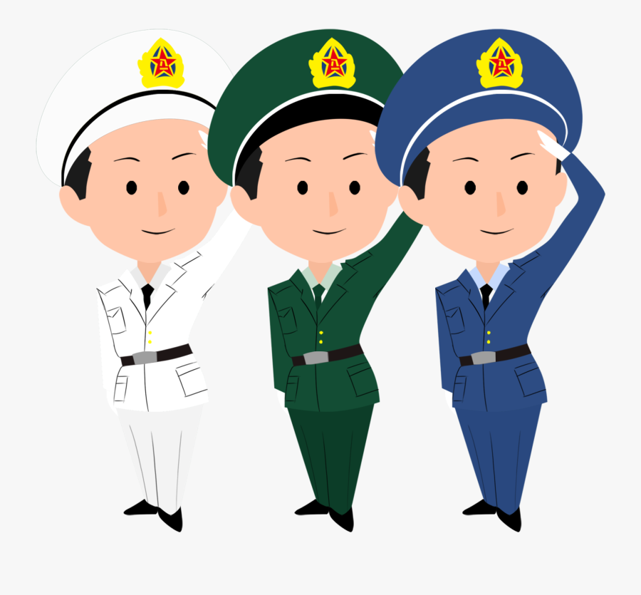 Cartoon Drawing Animation National - Drawing Of Army Force, Transparent Clipart