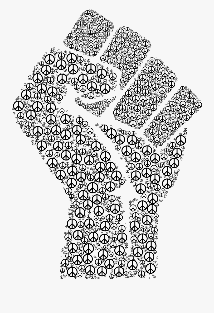 Line Art,area,body Jewelry - Black Panther Fist Tattoo, Transparent Clipart