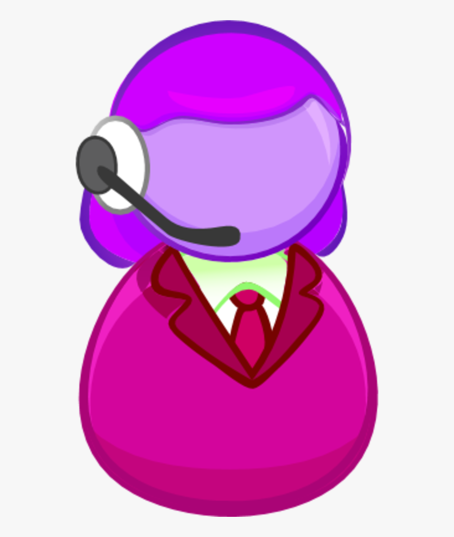 Female User Icon Ear Headset Call Center - Customer Service Clip Art, Transparent Clipart