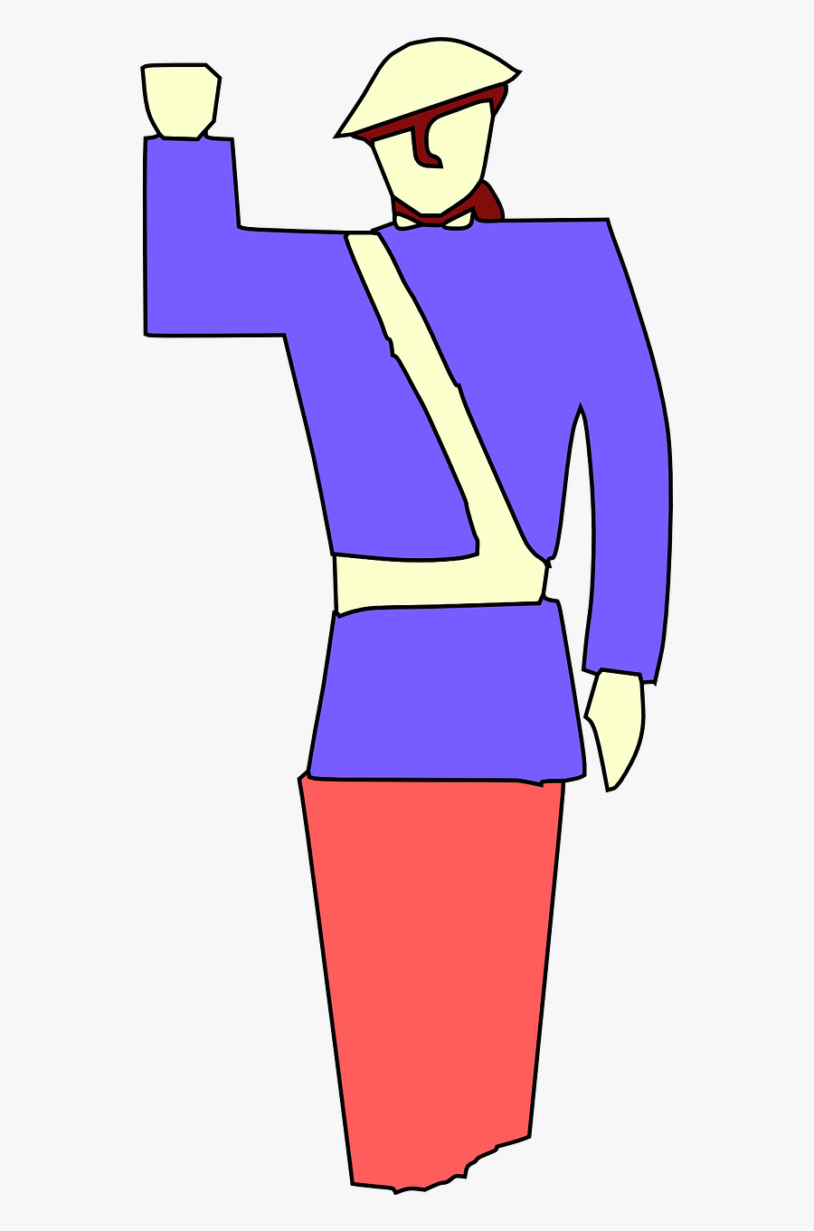 Transparent Man Saluting Clipart, Transparent Clipart