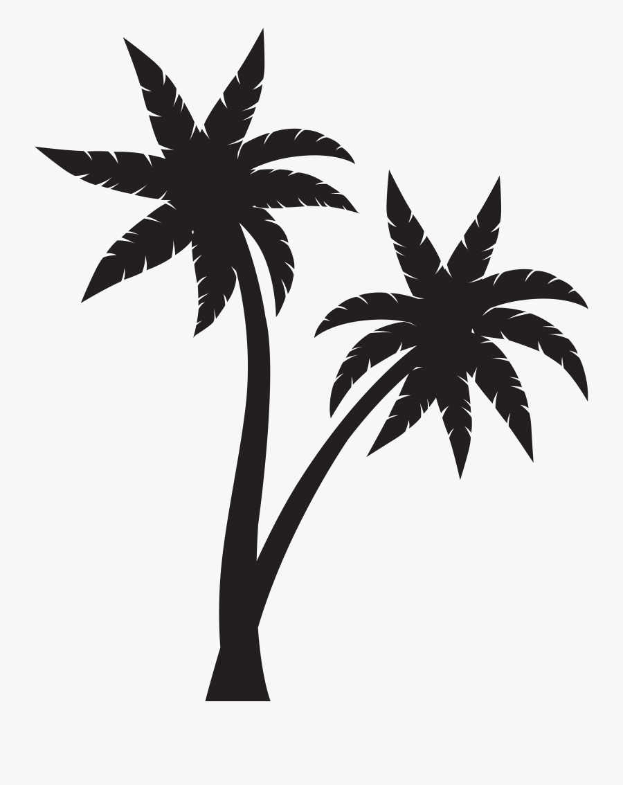 Transparent Palm Trees Clipart Black And White, Transparent Clipart