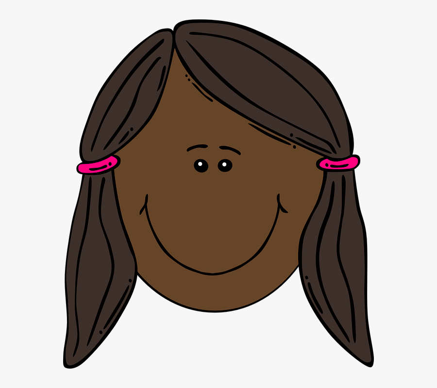 How To Set Use Girl With Pigtails Clipart - Cartoon Sister Brown Hair, Transparent Clipart