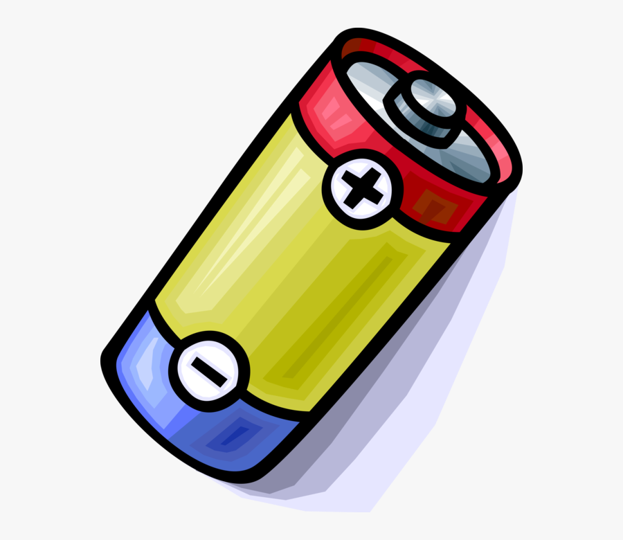 Vector Illustration Of Alkaline Battery Cell Energy - Battery Clipart, Transparent Clipart