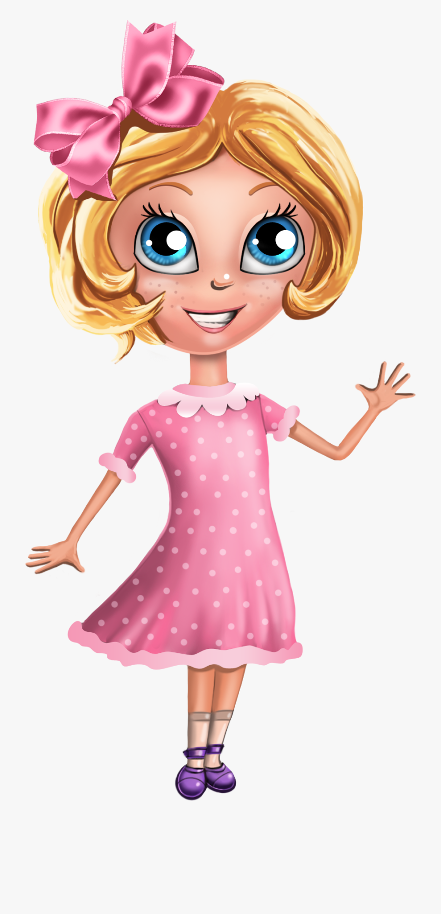 Cartoon Girl For Game Ice Cream Maker Art Illustration - فيونكات لتزيين المواضيع, Transparent Clipart