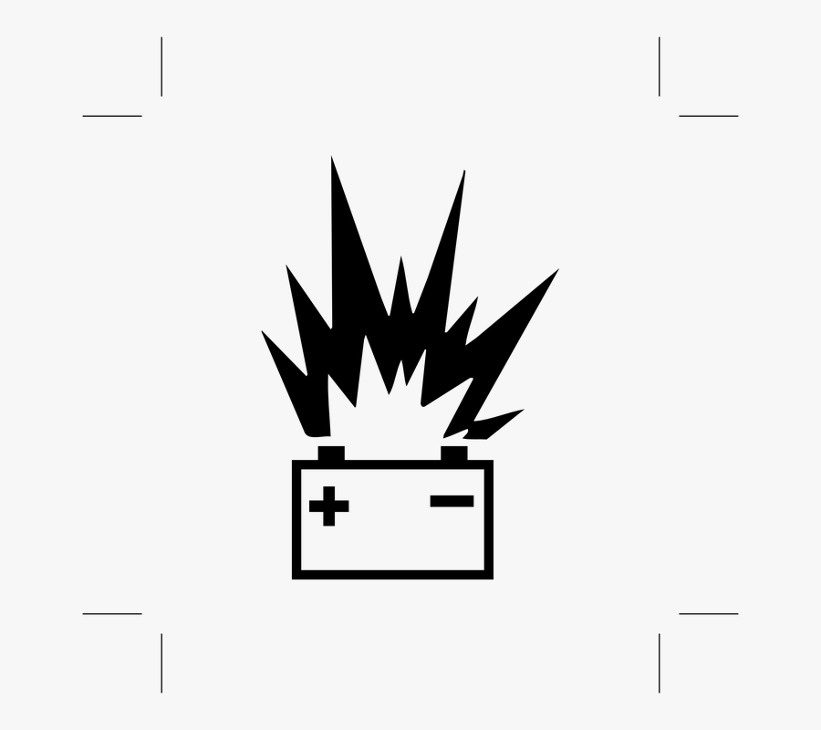 Battery Explosion Icon, Transparent Clipart