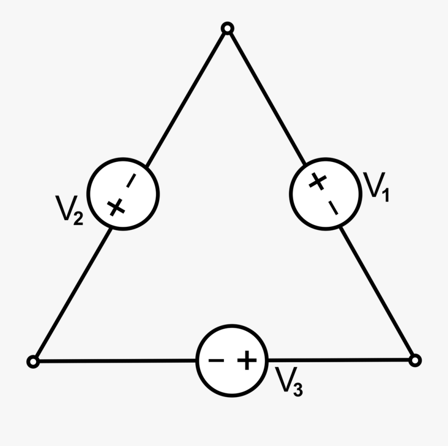 Clipart A Three Phase Electric Power Source Connected - Three-phase Electric Power, Transparent Clipart