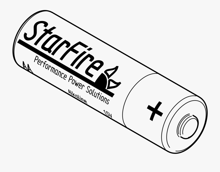 File Labelled Svg Wikimedia - Double A Battery Drawing, Transparent Clipart