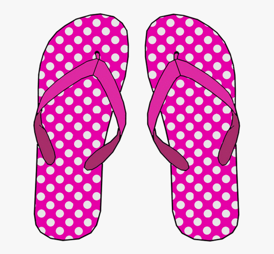 Transparent Flip Flop Clip Art - Polka Dot Flip Flops Clipart , Free ...