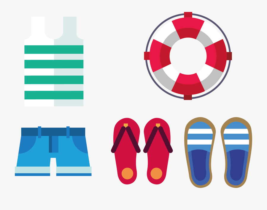 Summer Slippers Swim Ring Transprent Png Free - Summer Slippers Png, Transparent Clipart
