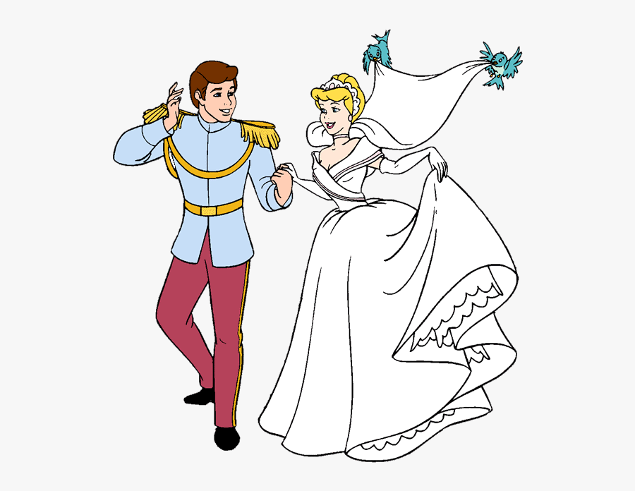 Cinderella Clip Art - Cinderella Wedding Coloring Pages, Transparent Clipart