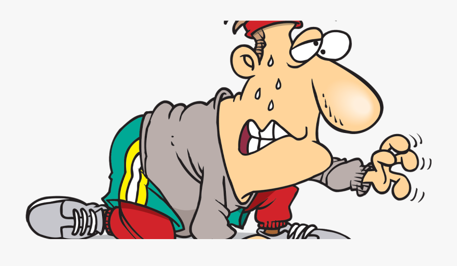 Tired After Running Cartoon, Transparent Clipart