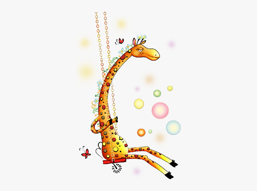 Cute Giraffe Clipart - Funny Giraffe Cartoon, Transparent Clipart