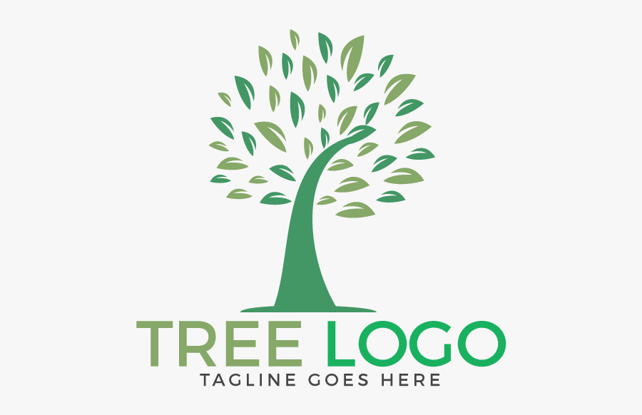 Green Tree Vector Logo Design - Illustration, Transparent Clipart