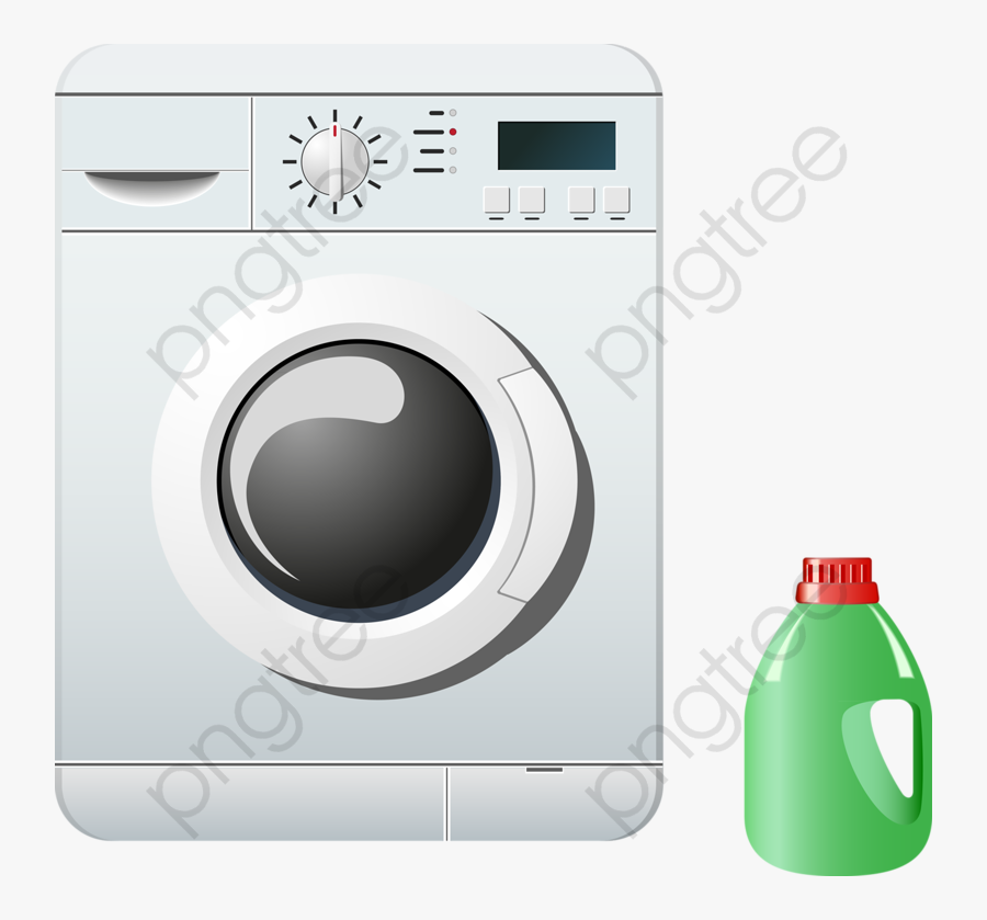 Transparent Drum Major Clipart - Washing Machine Png Cartoon, Transparent Clipart