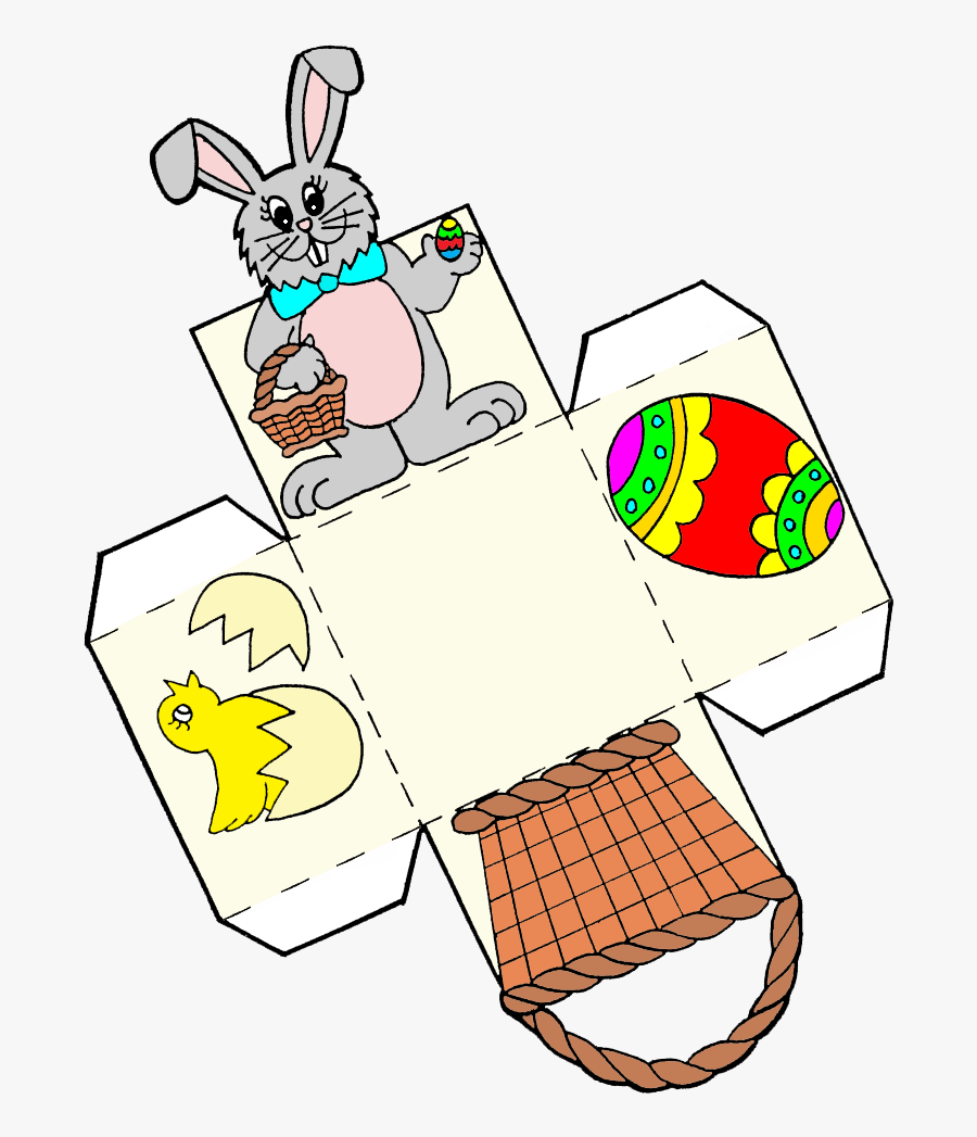 Easter Egg Basket Template Clipart , Png Download - Easter Egg Basket Template, Transparent Clipart