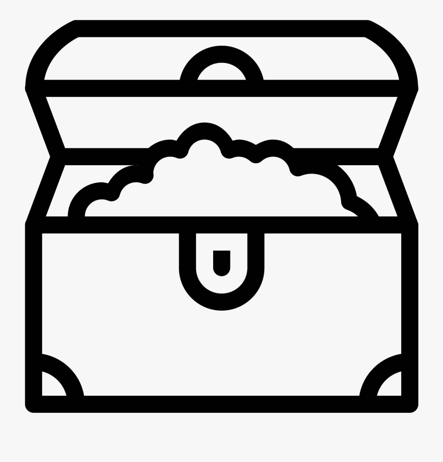 Jewel Clipart Treasure - Vector Treasure Chest Icon, Transparent Clipart