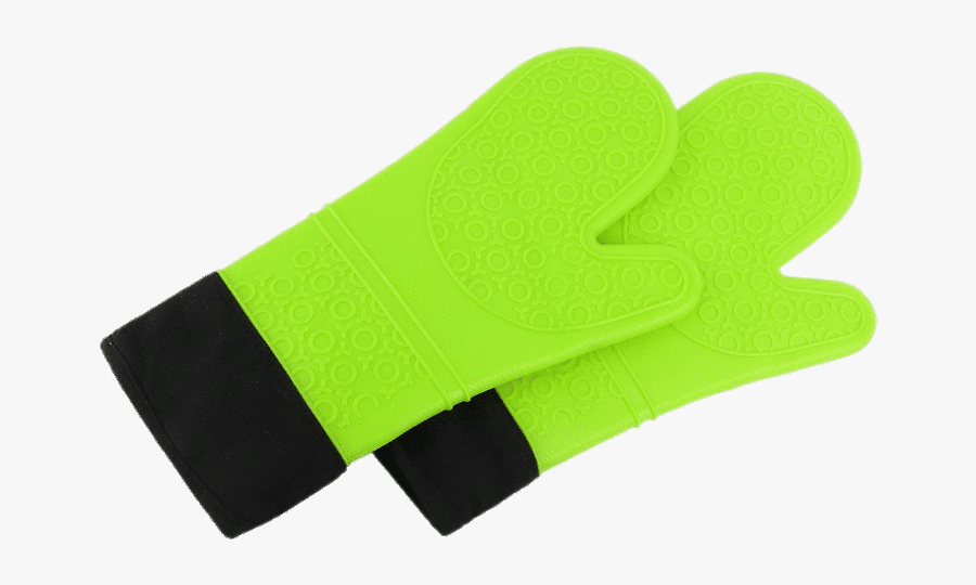 Bright Green Extra Long Oven Mitts - Football Gear, Transparent Clipart
