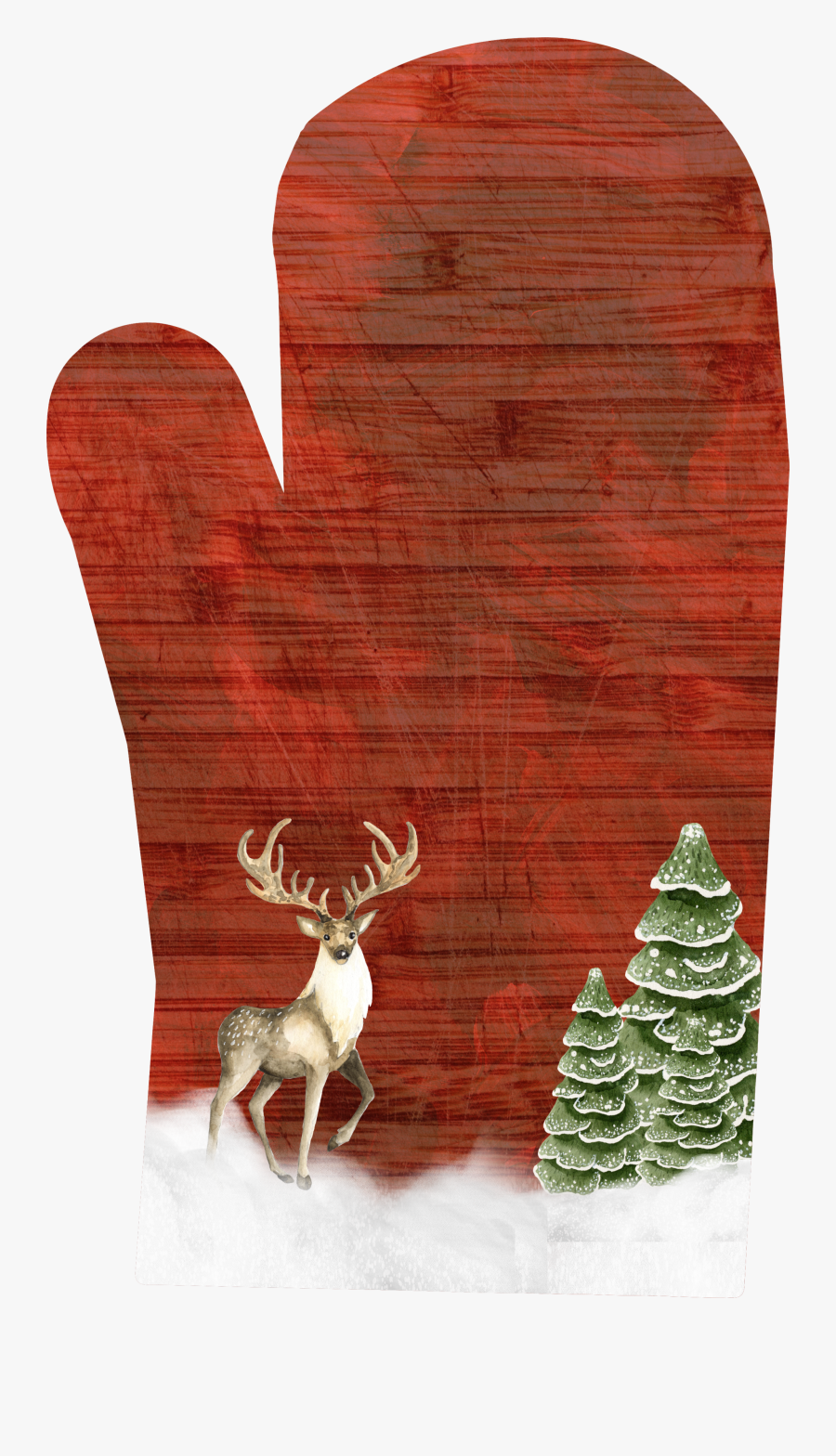 Christmas Oven Mitt"
 Class= - Elk, Transparent Clipart