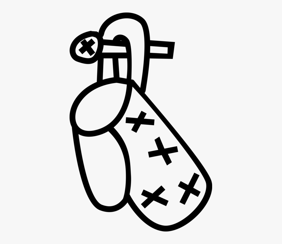 Vector Illustration Of Kitchen Oven Mitt Insulated, Transparent Clipart