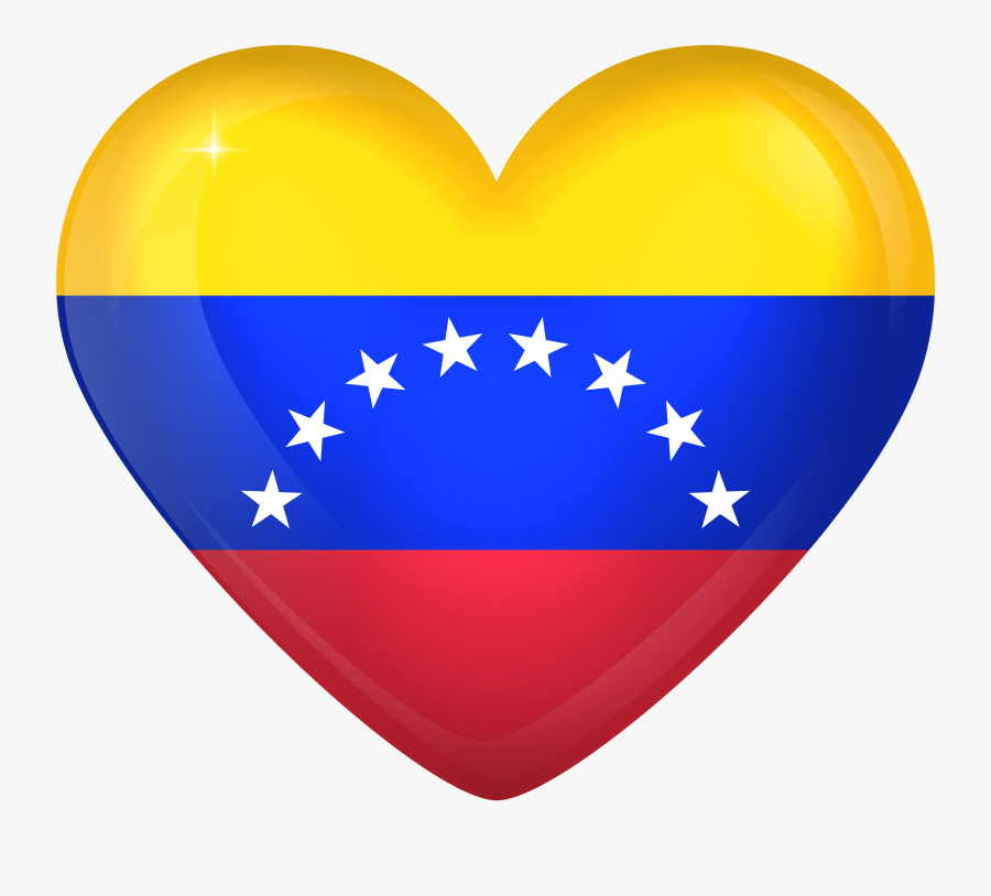 1 Mese Fa - Venezuela Flag Heart, Transparent Clipart
