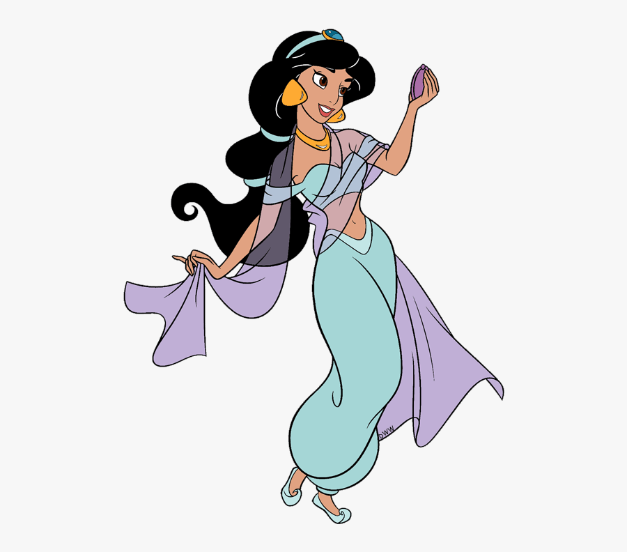 Disney"s Jasmine Clip Art 3 Disney Clip Art Galore - Jasmine From Aladdin Holding Lamp, Transparent Clipart