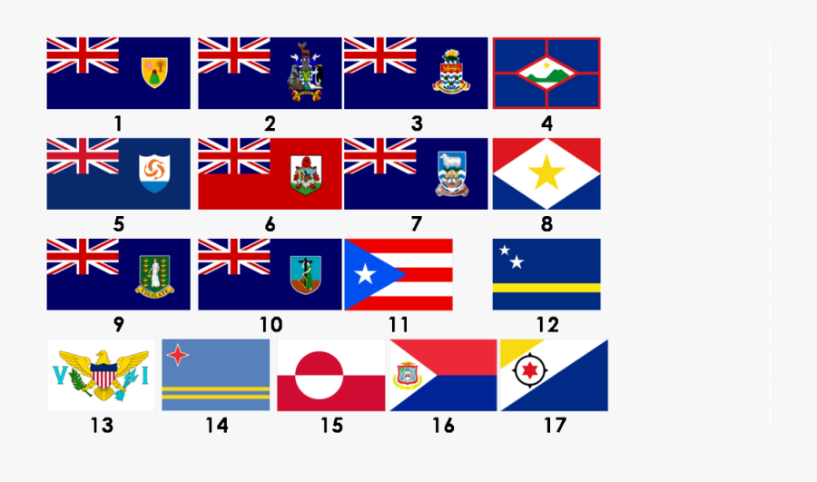 Clip Art Countries K Y Top - Flags Of Caribbean Territories, Transparent Clipart
