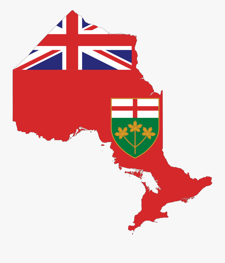 File Flag Map Of Ontario Svg, Transparent Clipart