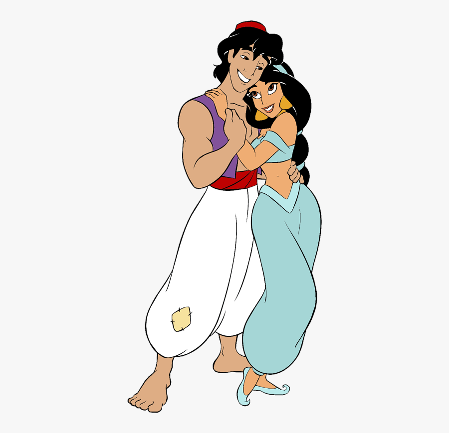Aladdin And Jasmine Drawing, Transparent Clipart