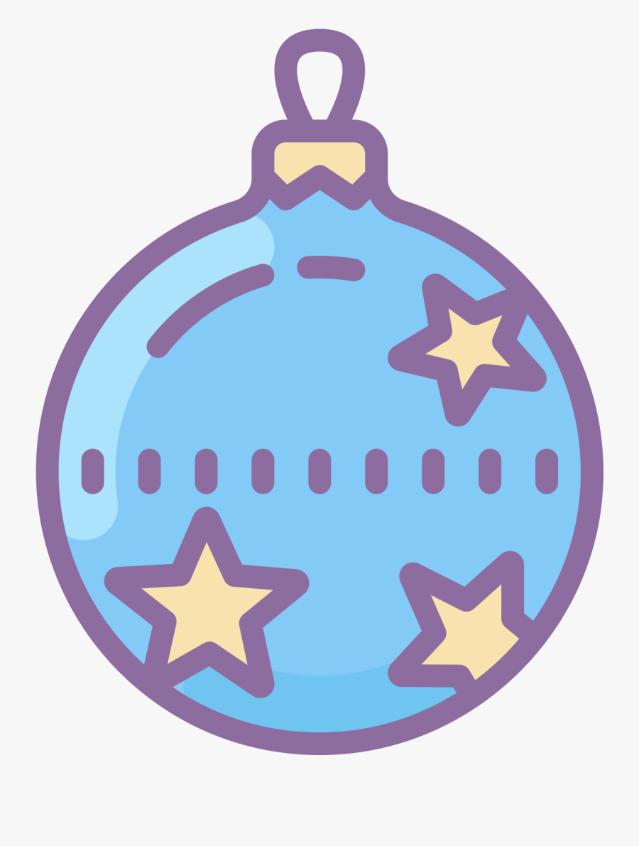 Blue Christmas Ornaments Png - Circle, Transparent Clipart