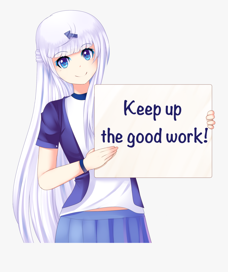 Clip Art Fanart Oc Shinobu Anime - Anime Girl Saying Good Luck, Transparent Clipart